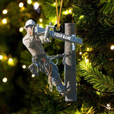HomeDesign Personalized Lineman Ornament Custom Lineman Ornaments Line Man Christmas Ornaments Gifts for Lineman Ornament Lineman Christmas Hanging Ornament Lineman Gift Xmas Tree (Lm11)